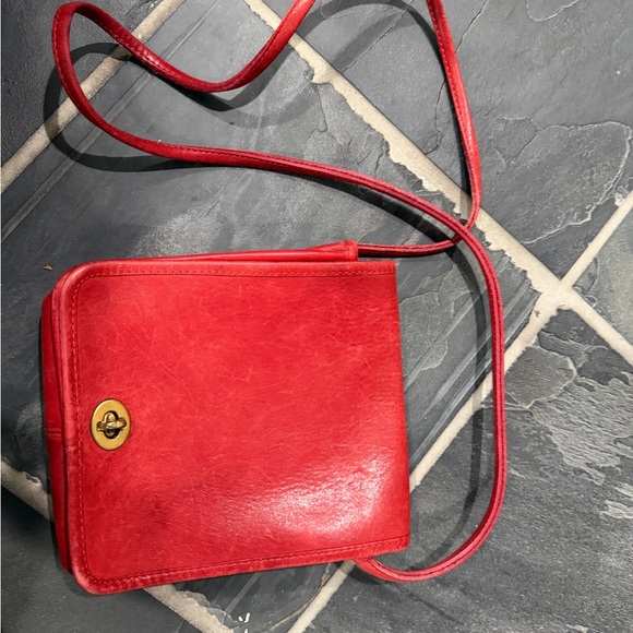 Coach 9620 vintage red leather pouch purse - Picture 4 of 12